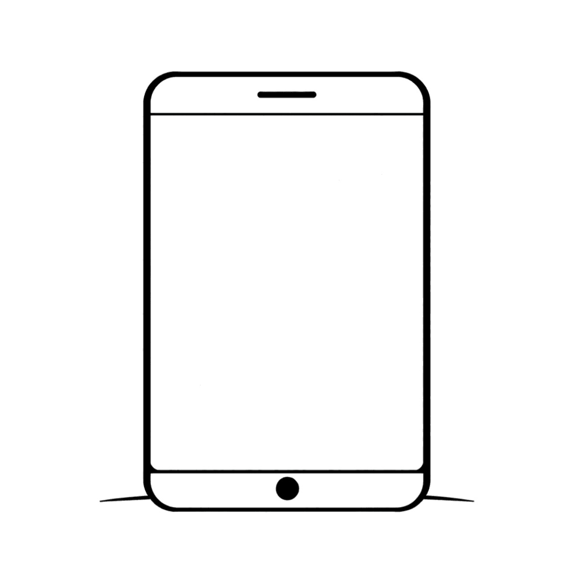 Line drawing of a smartphone showing a dating app interface with floating heart icons on a soft, neutral background.
